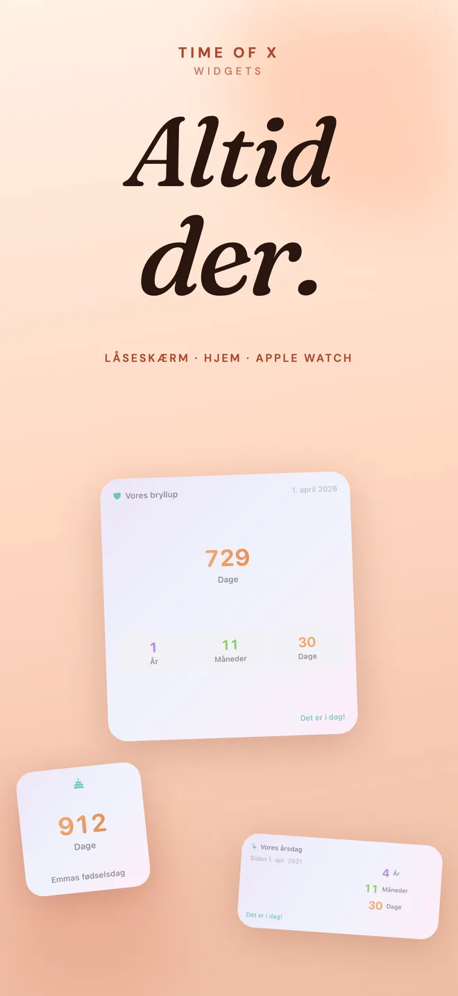Widgets til hjemmeskærm og låseskærm