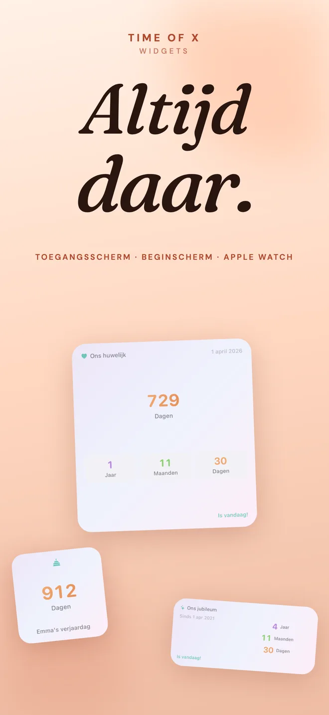 Widgets voor toegangs- en beginscherm